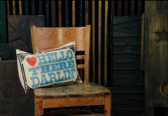 Hatch Show Print - Hello There Darlin' Pillow