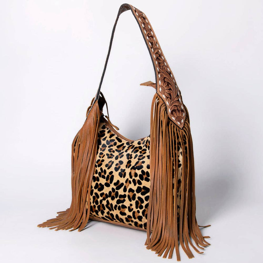 Leopard and Leather Hobo Bag