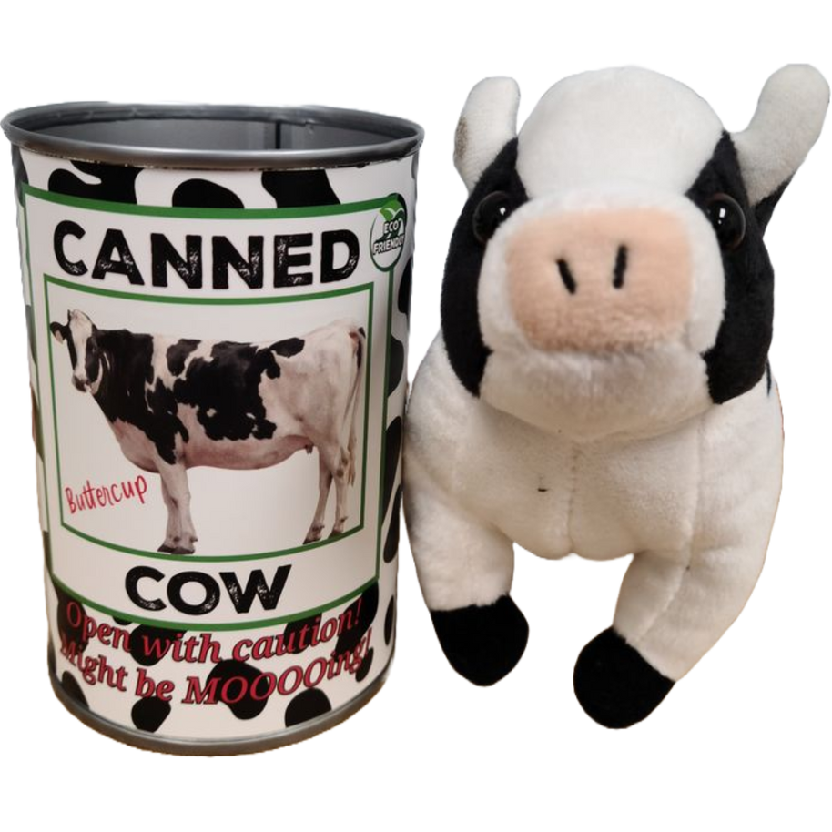 Canned Cow Stuffed Animal