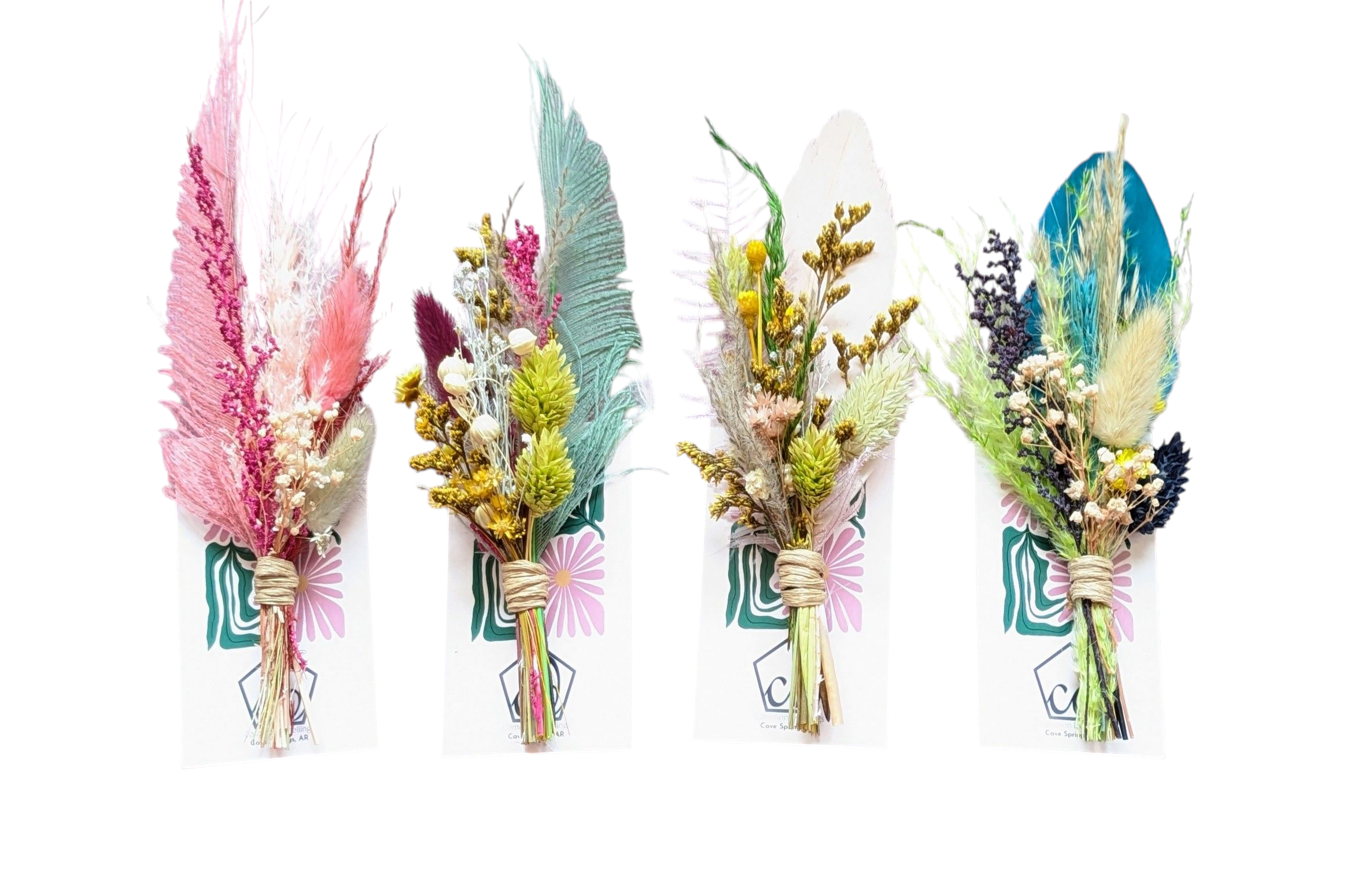 Florals and Feathers Hat pins - Bold Colors