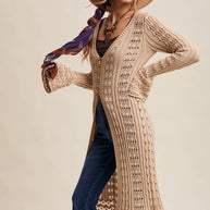 Crochet Longline Cardigan / Duster