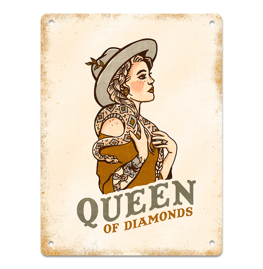 Queen Of Diamonds Sign