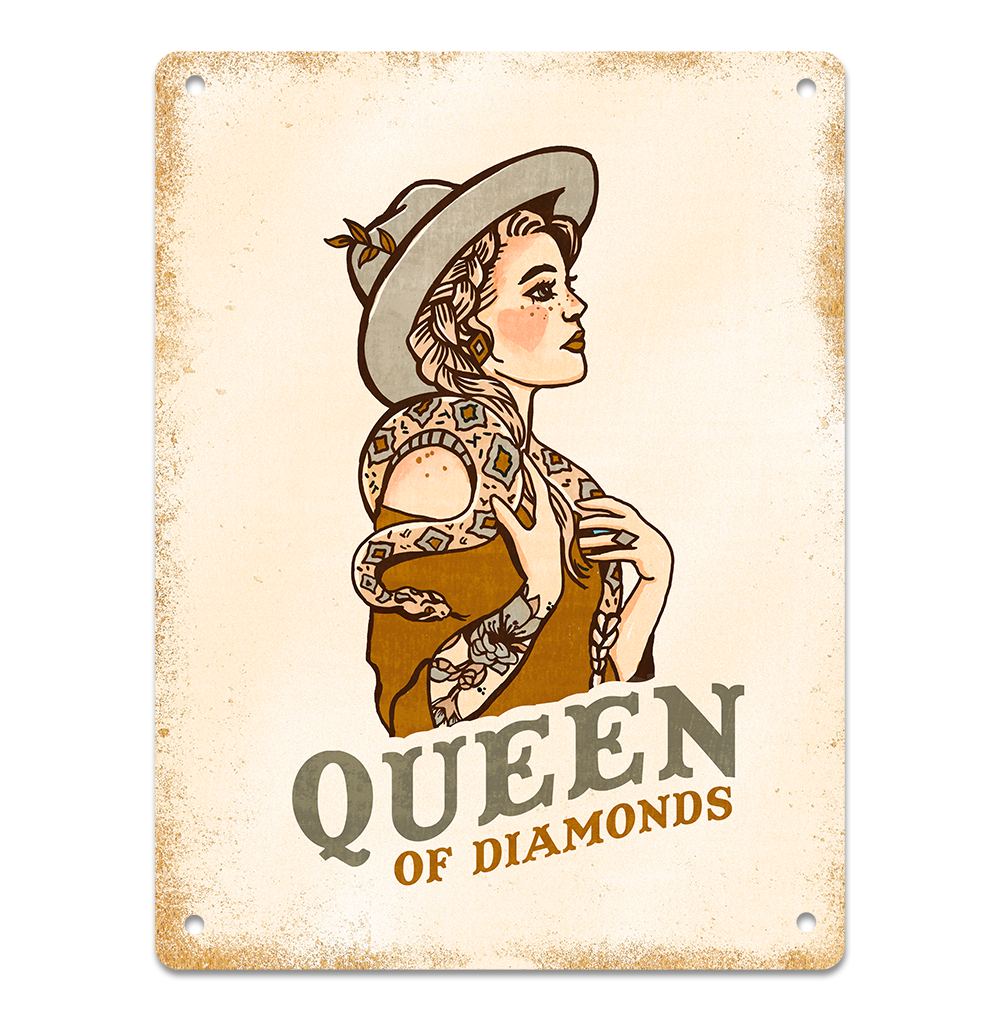Queen Of Diamonds Sign