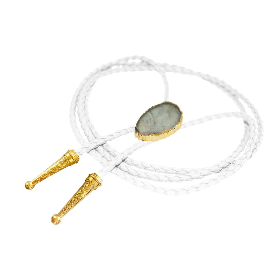 Gemstone Bolo Tie - Aquamarine