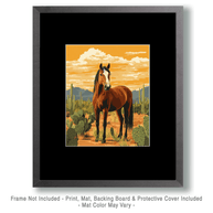 Desert Morning Mare Art Print