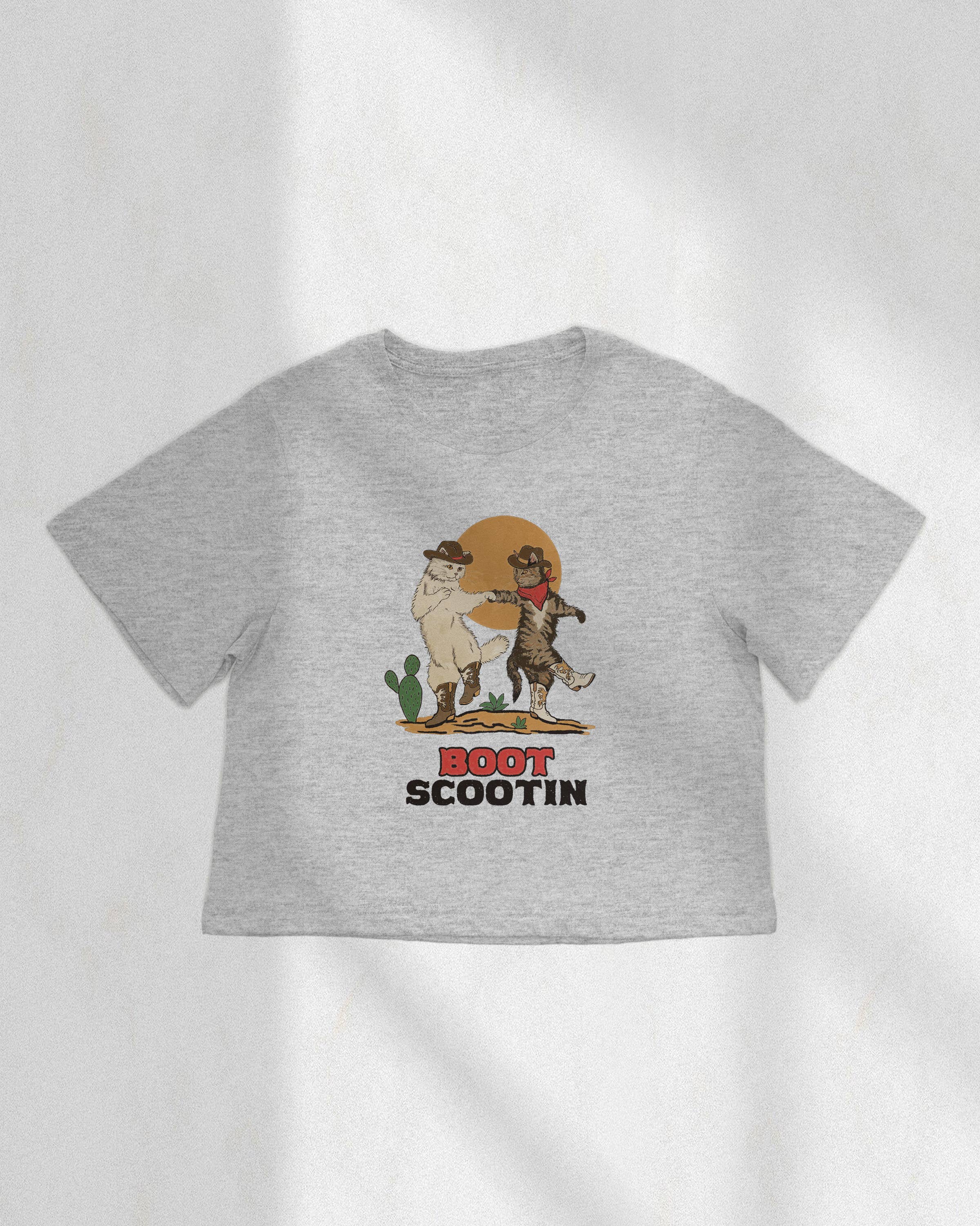 Boot Scootin Kitties Boxy Crop Top