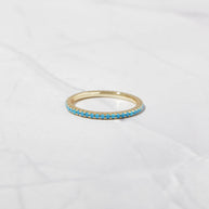 Sterling Silver Turquoise Eternity Ring