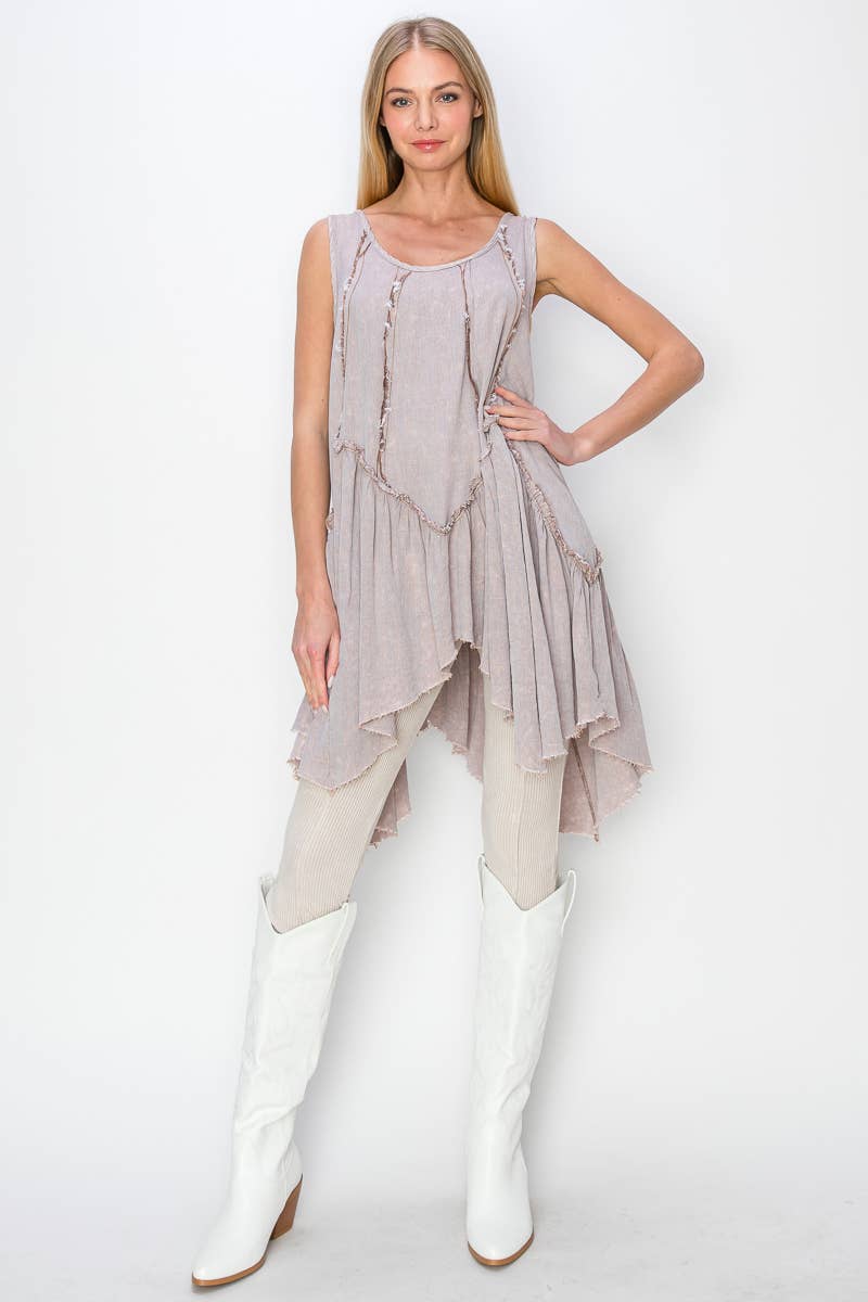 Mineral Wash Boho Tunic