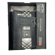 Double Stitch Leather Trifold Wallet