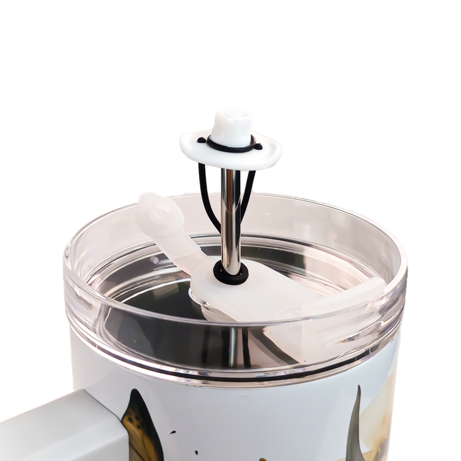 Cowboy Hat Silicone Straw Topper