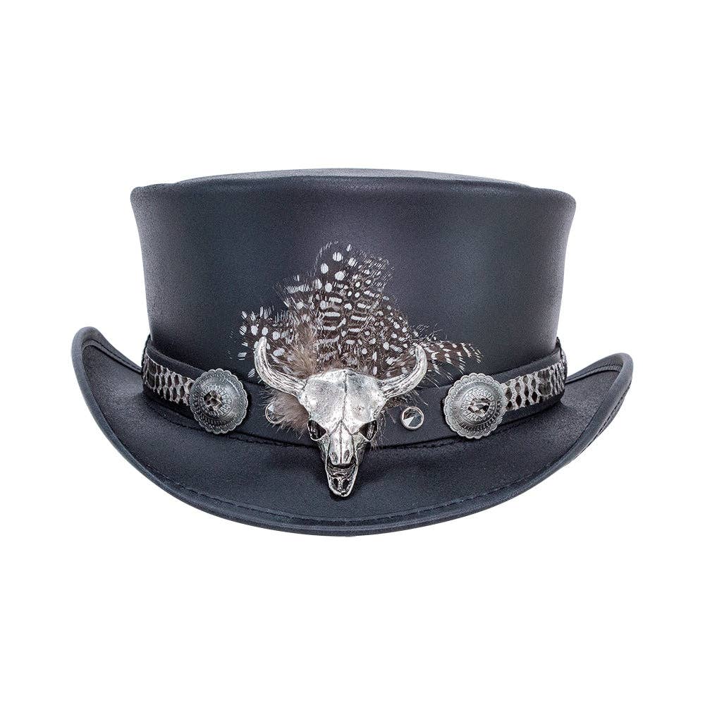 Lizard Skin Skull Concho Hat Band - Style True Grit