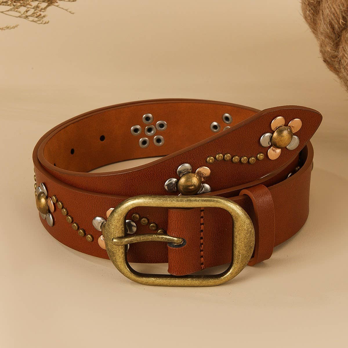 Flower Rivet Belt