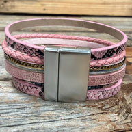 Pink Boho Wrap Bracelet