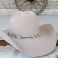 Grey Multi-Strand Beaded Hat Band