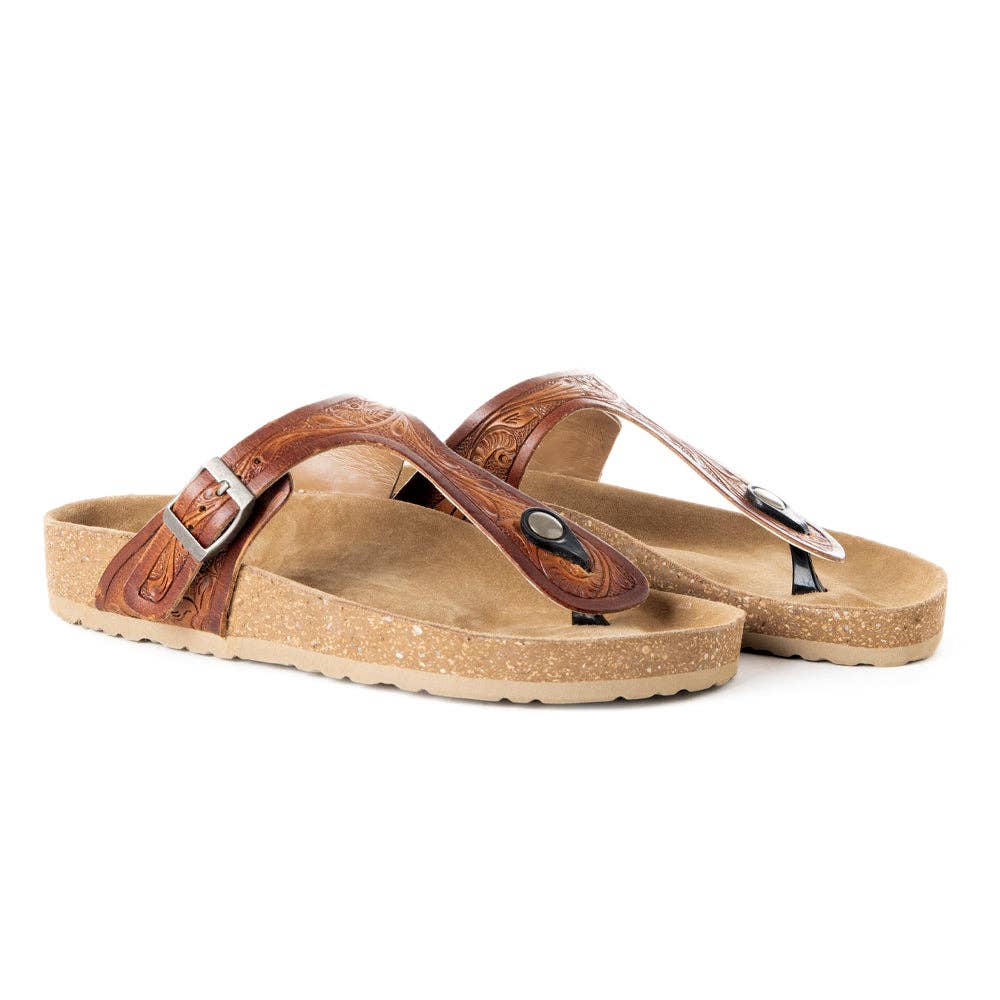 Myra Crockler Hand-Tooled Sandals