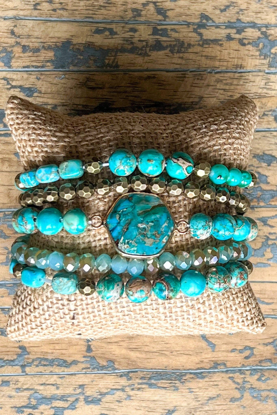 Janet Bracelet Stack Turquoise