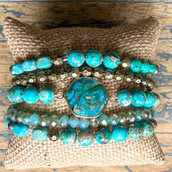 Janet Bracelet Stack Turquoise