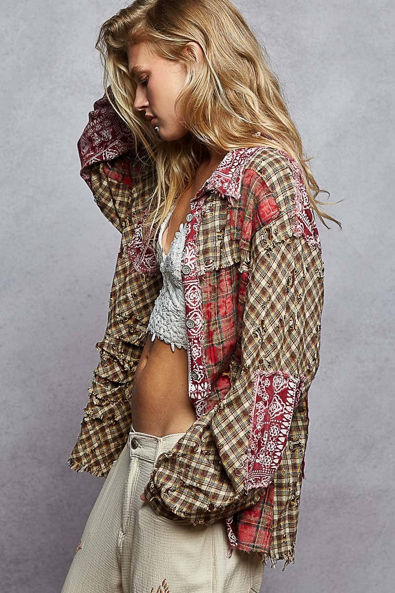 Vintage Washed Plaid Shirt