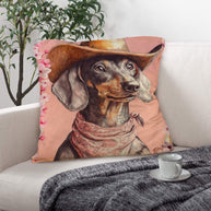 Danilo Painted Dachshund Pillow Case  Made in America