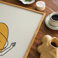 Float Cowgirl Minimal Western Art Print