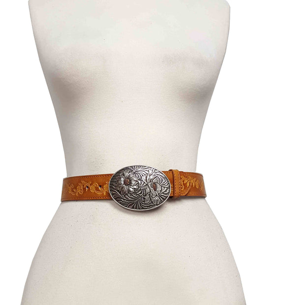 Sunflower Buckle with Vintage Belt