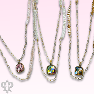 Swarovski® crystal paperclip chain necklace