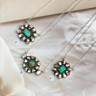 Handmade Sterling Wild Horse Turquoise Necklace