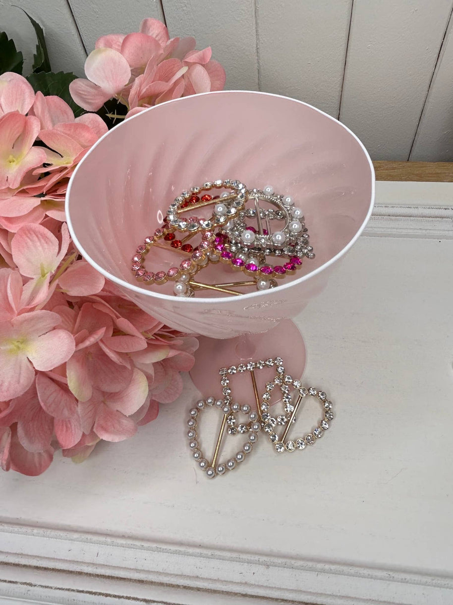 Tee Tie Round Gold with Blingy Clear Rhinestones
