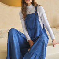 Tired Wide Leg Overall