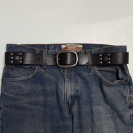 Genuine Studded Leather Belt