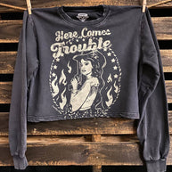 Trouble Cropped Sweatshirt