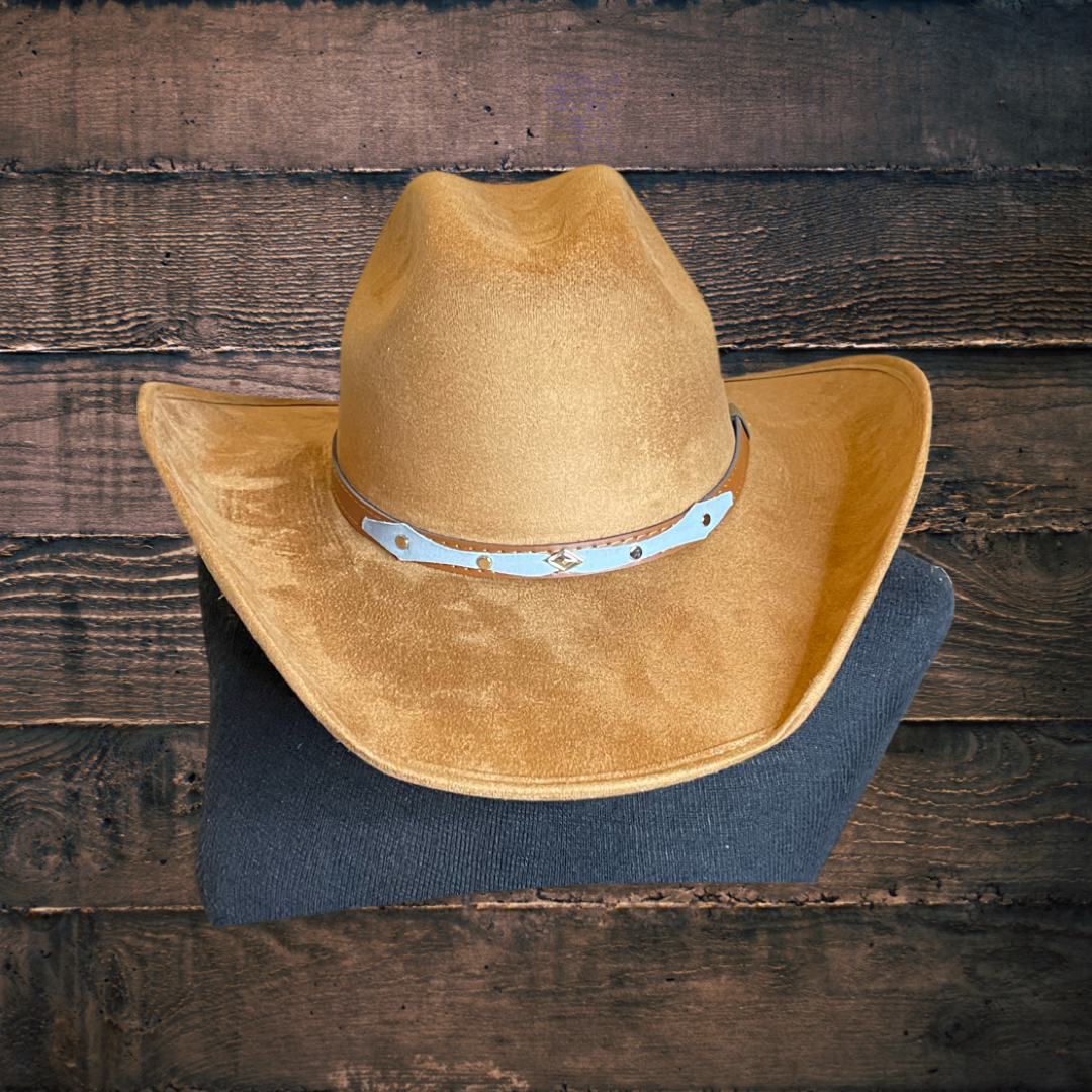 Vegan Suede Cowboy Hat 