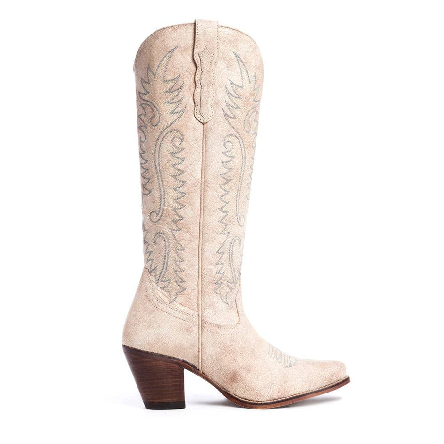 Myra Syllvia Prairie Leather Boots, Ivory