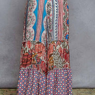 Patterned Wide Leg Pants