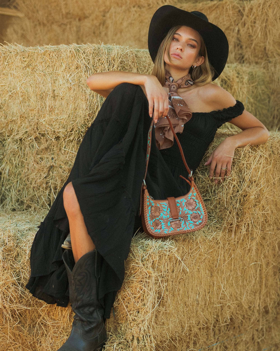 Loyal West Dannia Purse, Med, Whiskey & Water