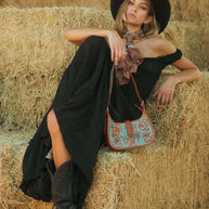 Loyal West Dannia Purse, Med, Whiskey & Water