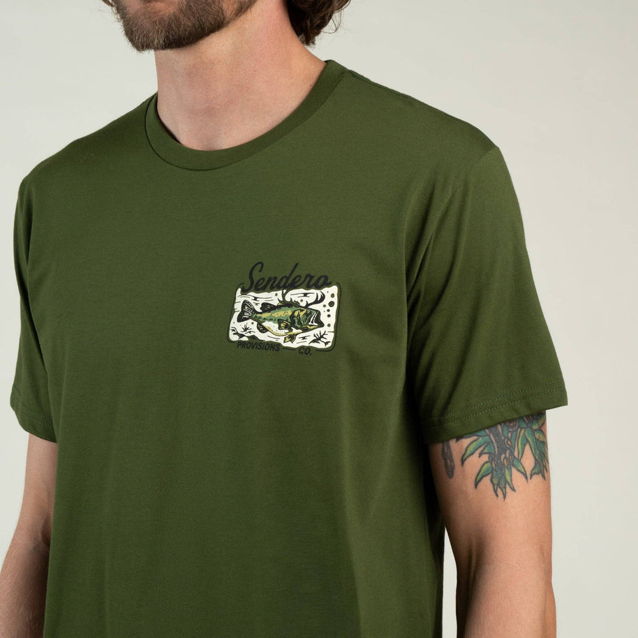 Deer Fishers T-Shirt - Army Green