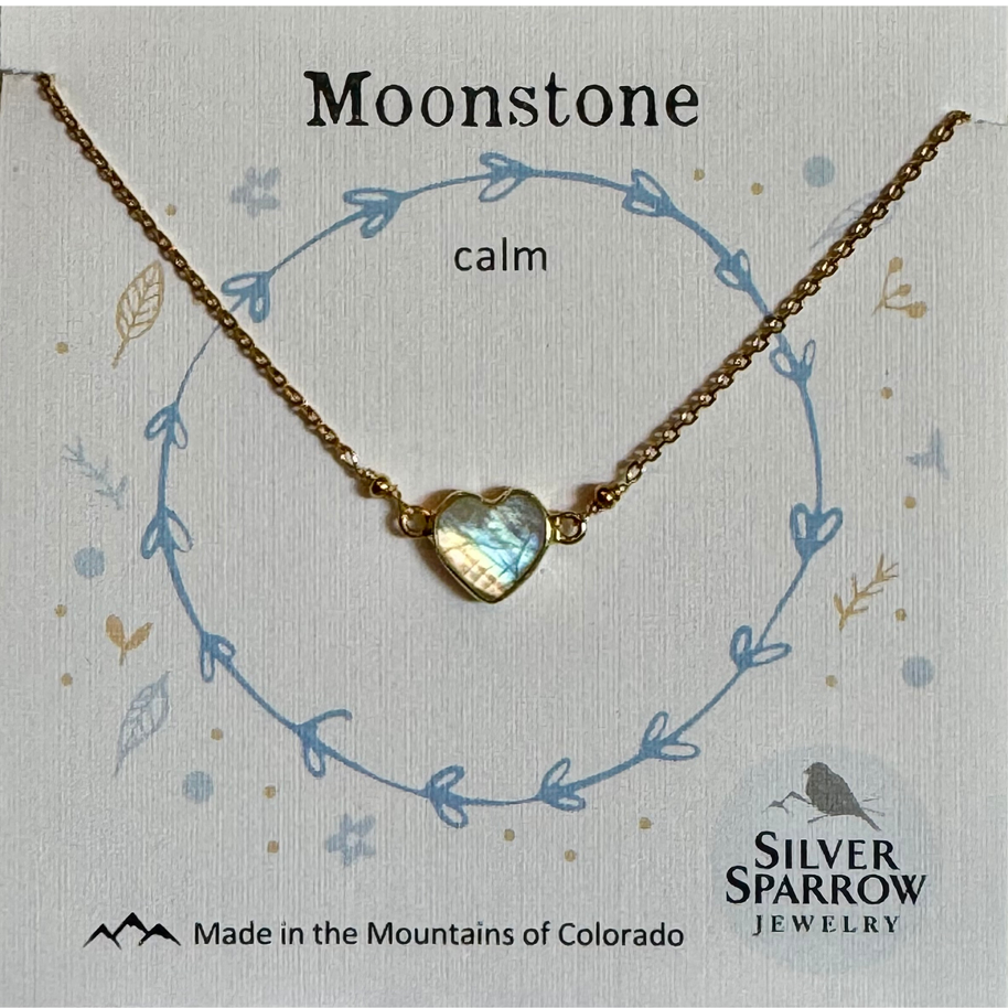 Moonstone Heart Necklace