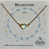 Moonstone Heart Necklace