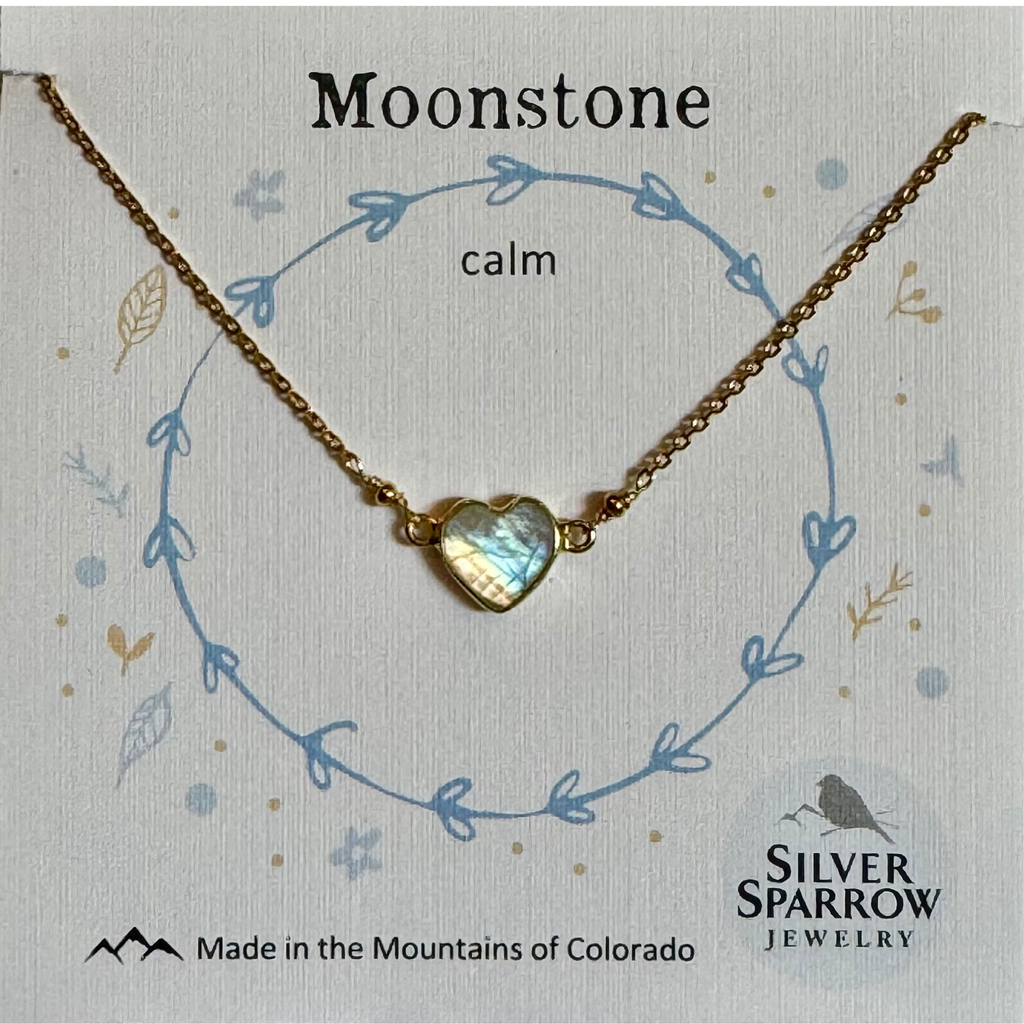 Moonstone Heart Necklace