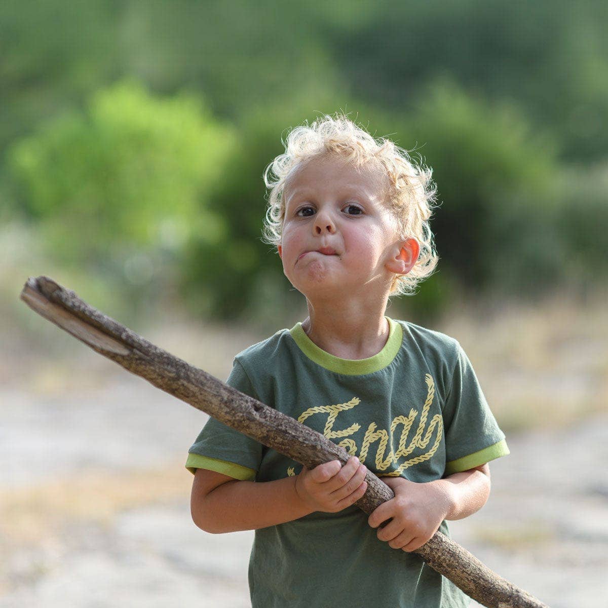 Kid's Feral Ringer Tee, Forest