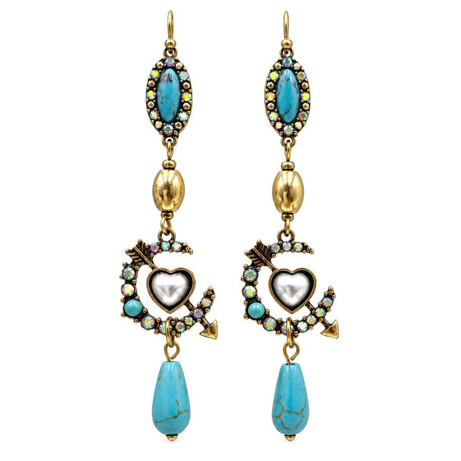 Celestial Love Turquoise Drop Earrings
