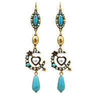 Celestial Love Turquoise Drop Earrings