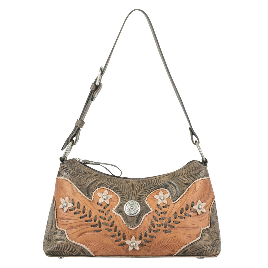 Desert Wildflower Zip Top Shoulder Bag