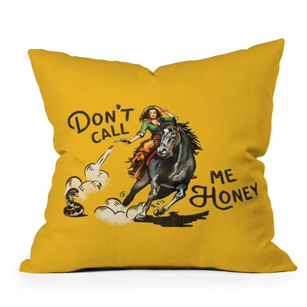 Whiskey Ginger Don't Call Me Honey Throw Pillow