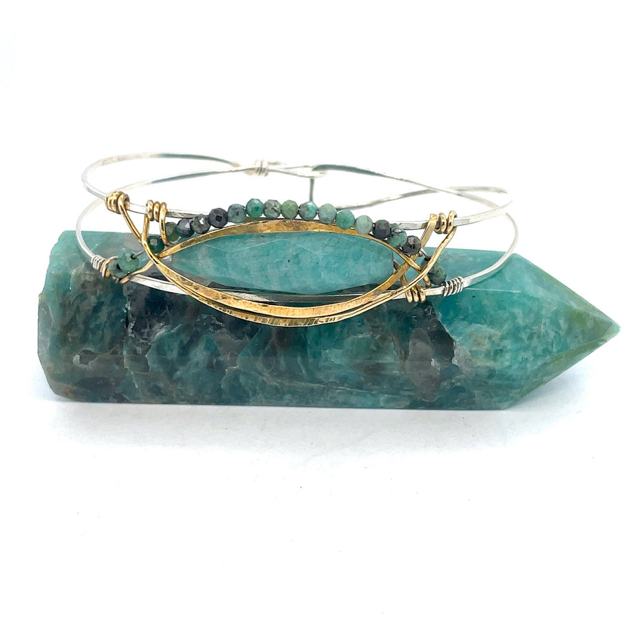 Amazonite Eye Cuff Bracelet