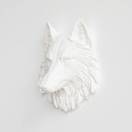 Mini Wolf Head Wall Mount, Bronze