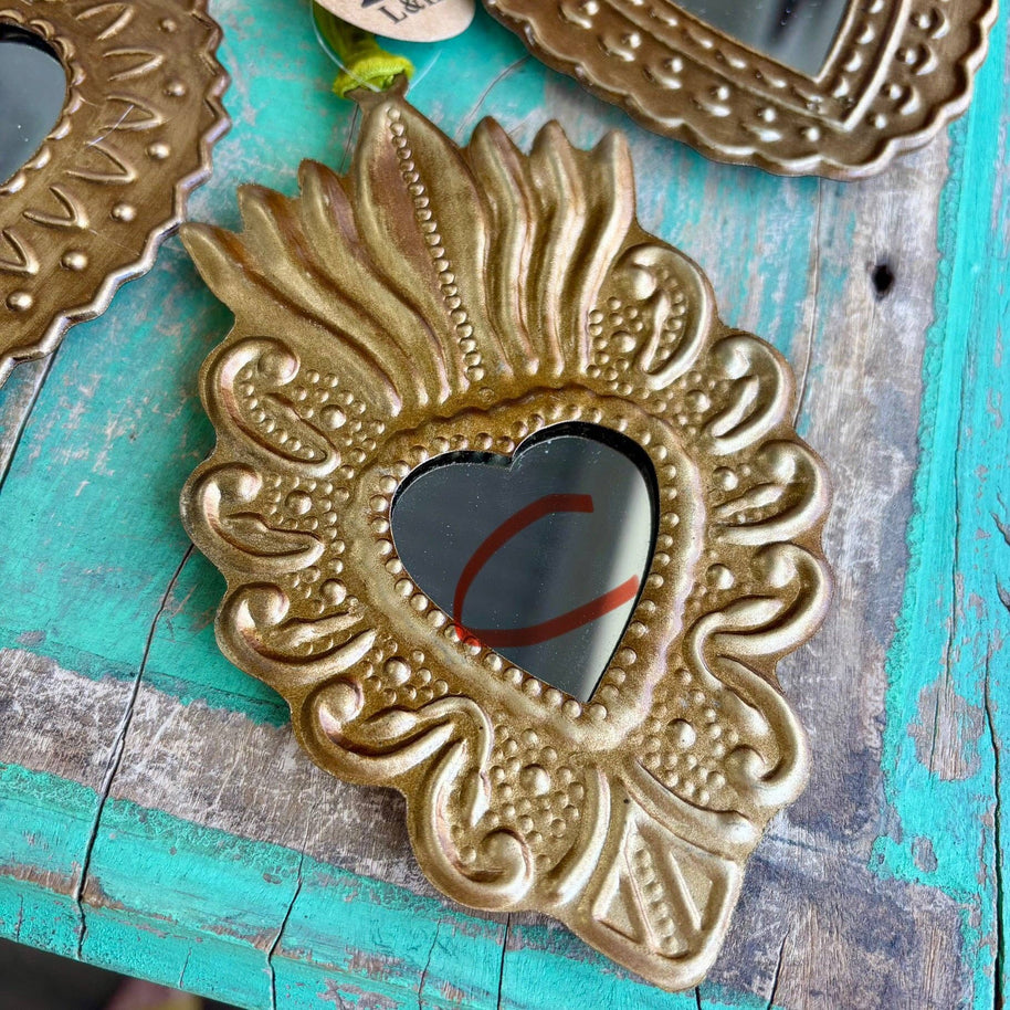 Small Mirrored Sacred Hearts