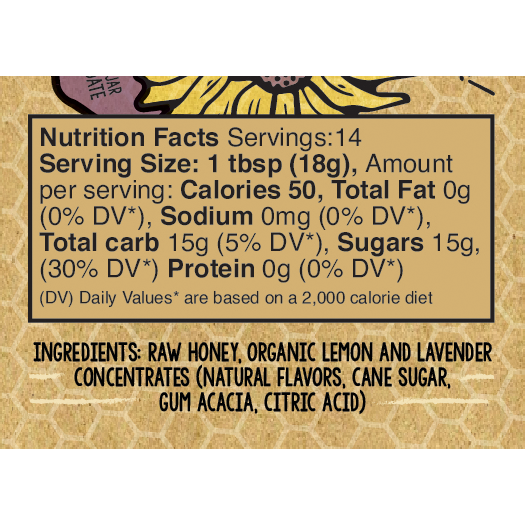 Lemon Lavender Creamed Honey, 9oz
