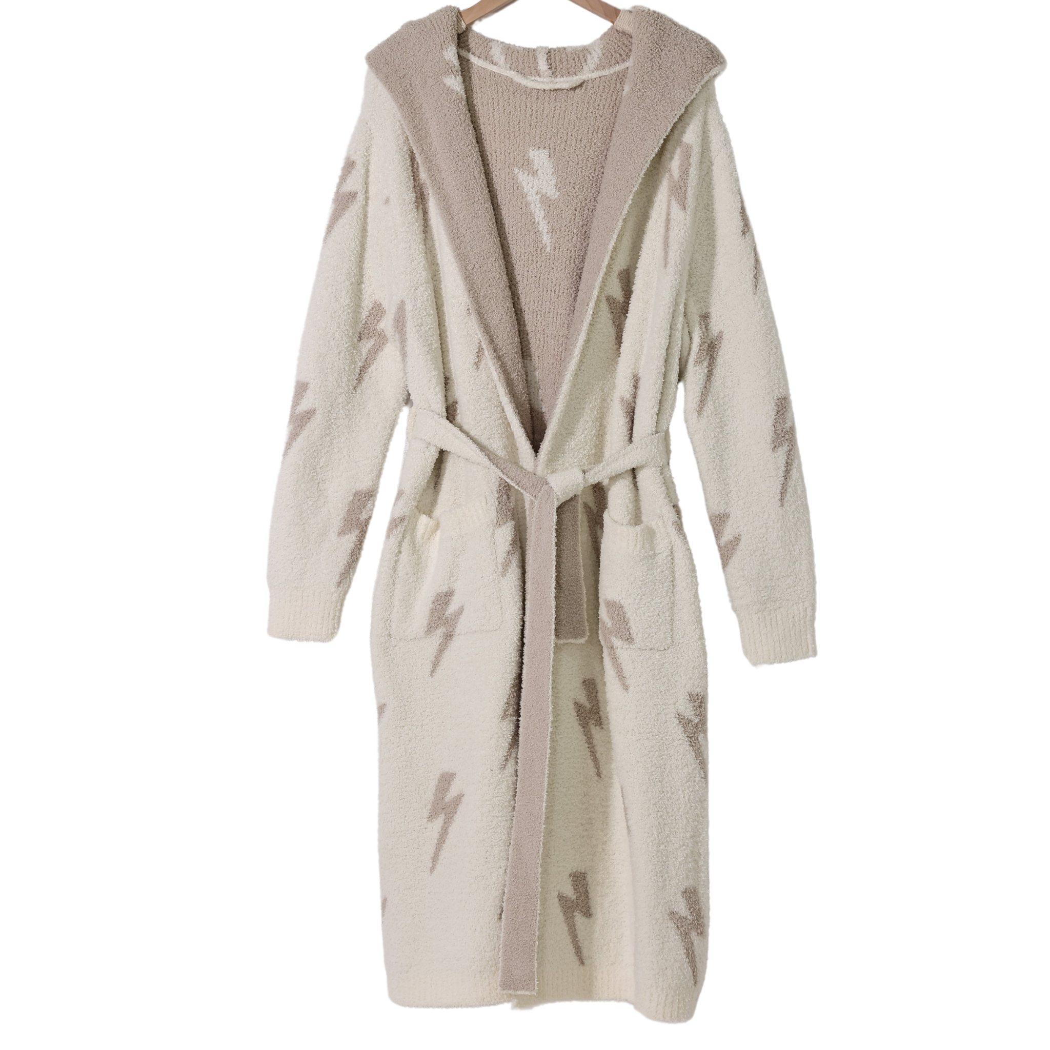 New Hooded Lightning Bolt Luxe Robe